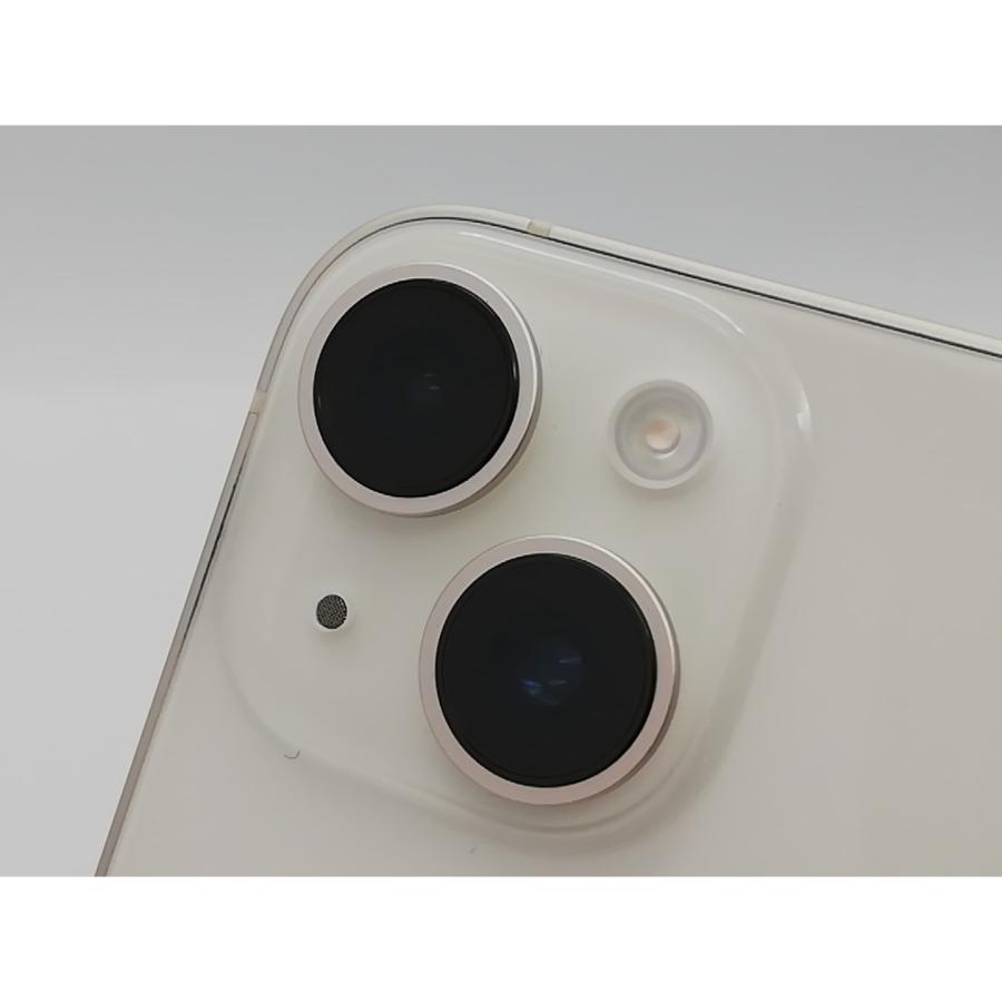 【中古】Apple au 【SIMフリー】 iPhone 14 128GB スターライト MPUQ3J/A【府中ル・シーニュ】保証期間１ヶ月【ランクA】の画像