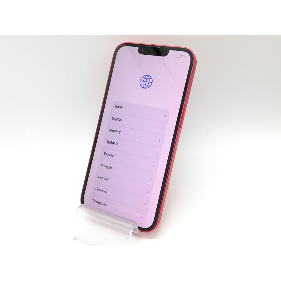 【中古】Apple docomo 【SIMフリー】 iPhone 14 128GB  (PRODUCT)RED MPV93J/A【府中ル・シーニュ】保証期間１ヶ月【ランクA】の画像