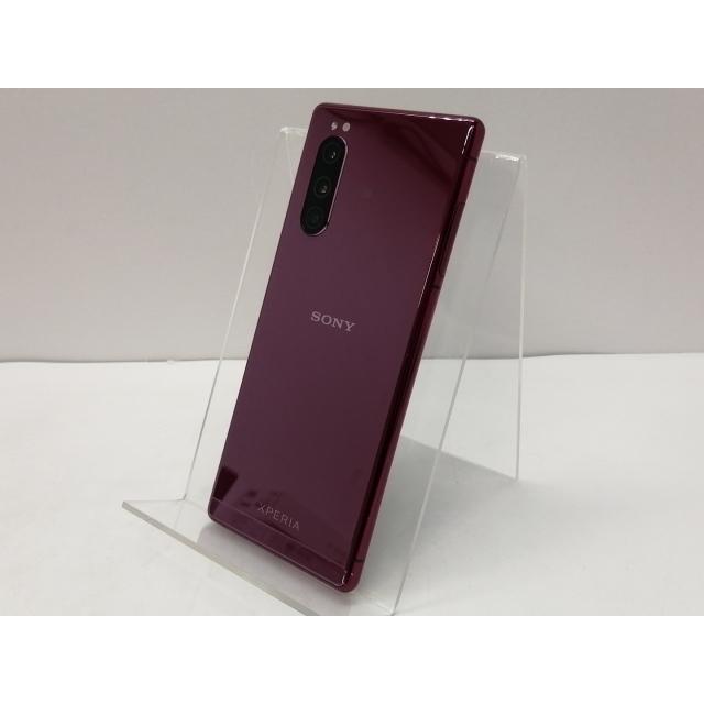 中古】SONY SoftBank 【SIMロック解除済み】 Xperia 5 レッド 6GB 64GB 