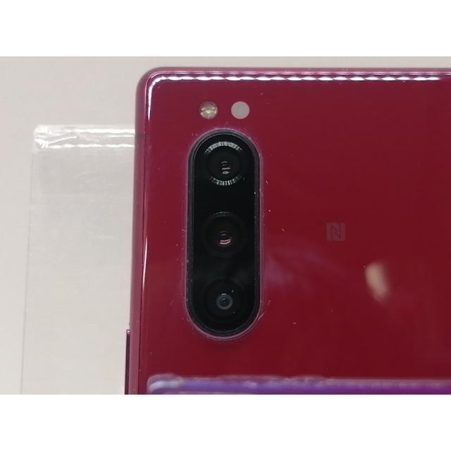 中古】SONY SoftBank 【SIMロック解除済み】 Xperia 5 レッド 6GB 64GB 