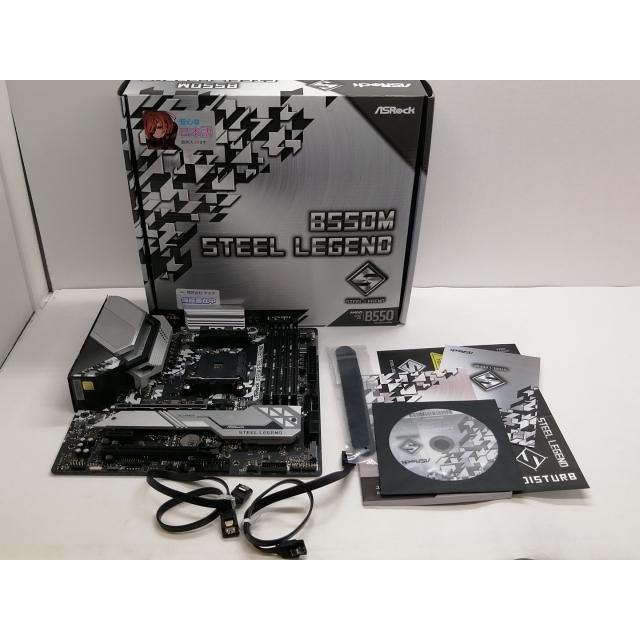 中古】ASRock B550M Steel Legend B550/AM4/2.5GbitLAN/MicroATX【仙台