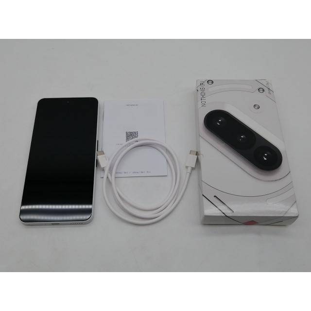 中古】NOTHING 国内版 【SIMフリー】 Nothing Phone (3a) ホワイト 8GB