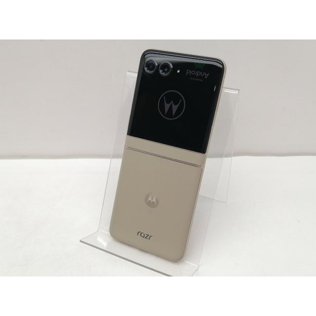 中古】MOTOROLA SoftBank 【SIMフリー】 motorola razr 50s サンド