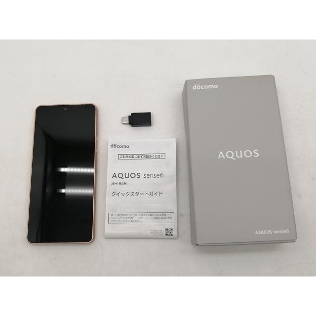 中古】SHARP docomo 【SIMフリー】 AQUOS sense6 ライトカッパー 4GB