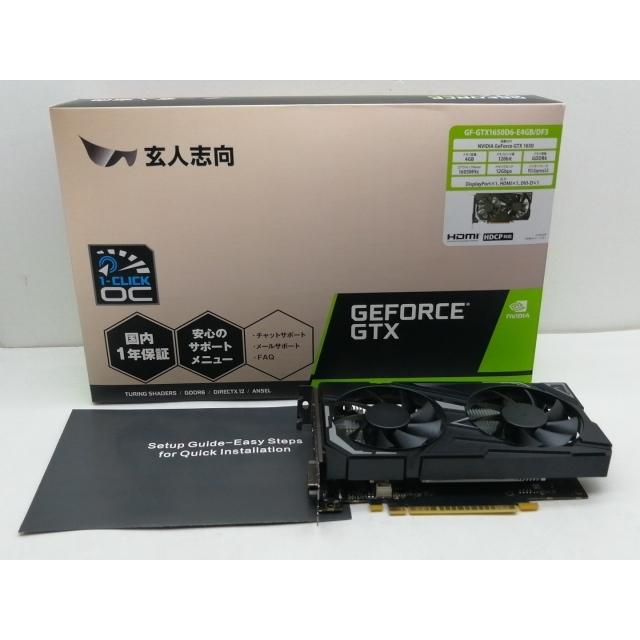 中古】玄人志向 GF-GTX1650D6-E4GB/DF3 GTX1650/4GB(GDDR6)/PCI-E