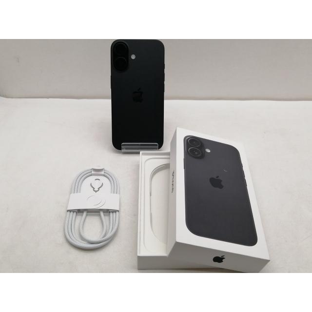 【中古】Apple 国内版 【SIMフリー】 iPhone 16 128GB ブラック MYDQ3J/A【秋葉5号】保証期間１ヶ月【ランクA】の画像