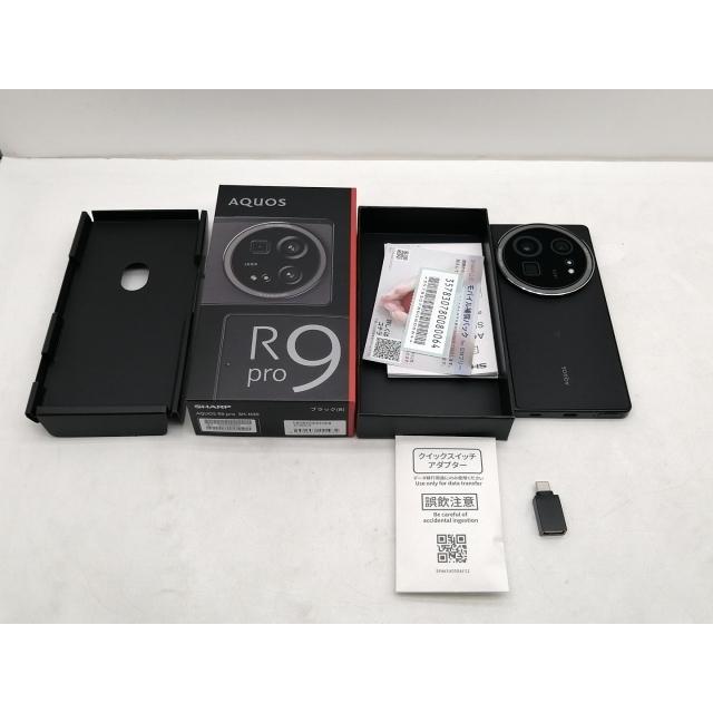 【中古】SHARP 国内版 【SIMフリー】 AQUOS R9 pro ブラック 12GB 512GB SH-M30【仙台イービーンズ】保証期間１ヶ月【ランクA】の画像
