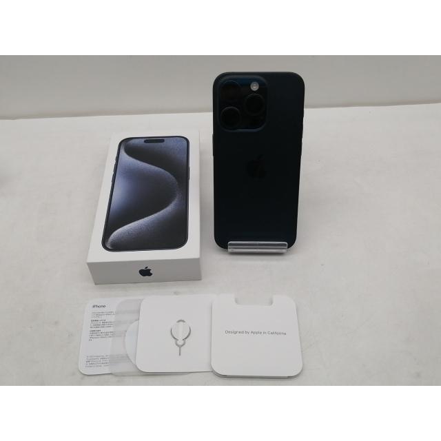 【中古】Apple SoftBank 【SIMフリー】 iPhone 15 Pro 128GB ブルーチタニウム MTUA3J/A【仙台イービーンズ】保証期間１ヶ月【ランクC】の画像