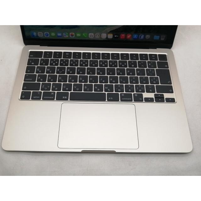 【中古】MacBook Air 13インチ M3(CPU:8C/GPU:10C) 24GB/512GB スターライト MC8P4J/A (13インチ, M3, 2024)【仙台イービーンズ】保証期間１ヶ月【ランクB】の画像