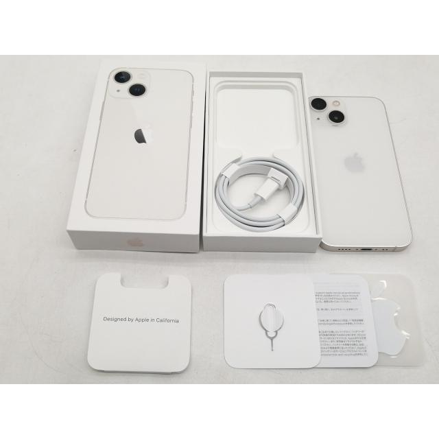 【中古】Apple au 【SIMフリー】 iPhone 13 mini 256GB スターライト MLJK3J/A【仙台イービーンズ】保証期間１ヶ月【ランクA】の画像