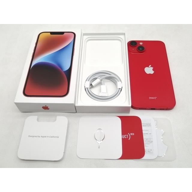【中古】Apple docomo 【SIMフリー】 iPhone 14 256GB  (PRODUCT)RED MPWG3J/A【仙台イービーンズ】保証期間１ヶ月【ランクB】の画像