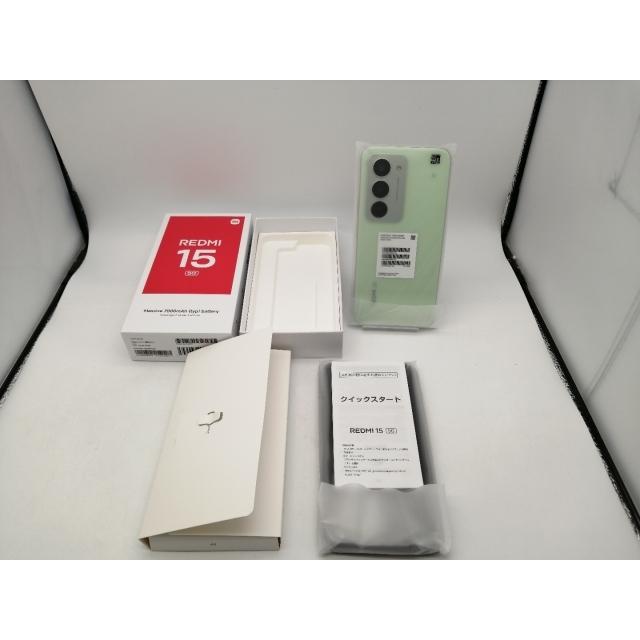 未使用】Xiaomi SoftBank 【SIMフリー】 REDMI 15 5G リップルグリーン
