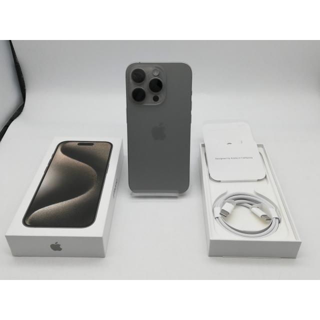 【中古】Apple 国内版 【SIMフリー】 iPhone 15 Pro 256GB ナチュラルチタニウム MTUF3J/A【鹿児島中町】保証期間１ヶ月【ランクC】の画像