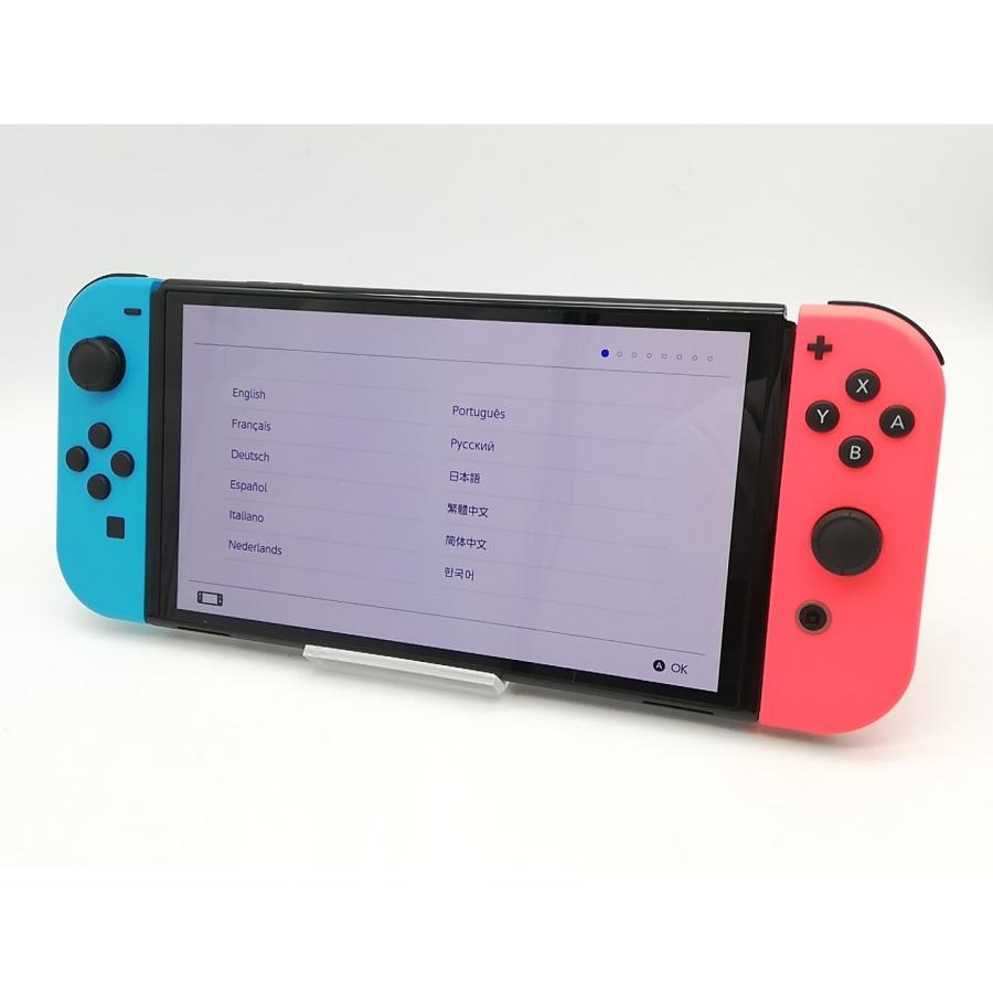 中古】Nintendo Switch 本体 (有機ELモデル) HEG-S-KABAA ネオンブルー
