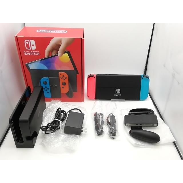 中古】Nintendo Switch 本体 (有機ELモデル) HEG-S-KABAA ネオンブルー