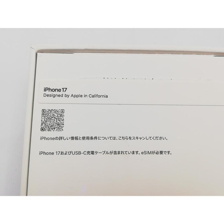 【未使用】Apple 国内版 【SIMフリー】 iPhone 17 256GB ブラック MG674J/A【三宮センター】保証期間３ヶ月の画像