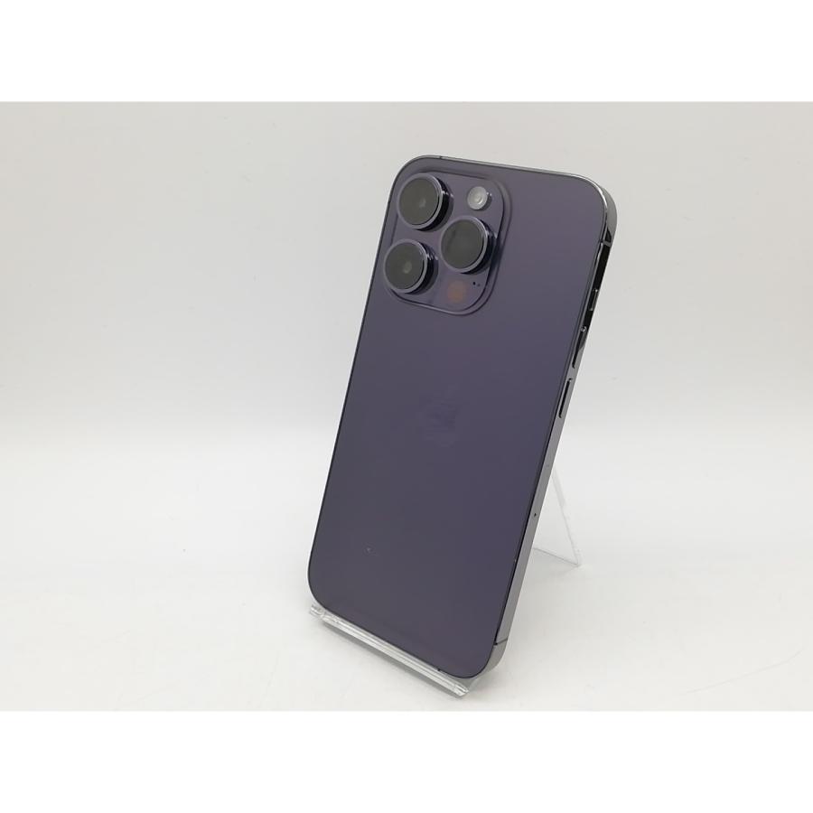 【中古】Apple docomo 【SIMフリー】 iPhone 14 Pro 128GB ディープパープル MQ0F3J/A【なんば】保証期間１ヶ月【ランクC】