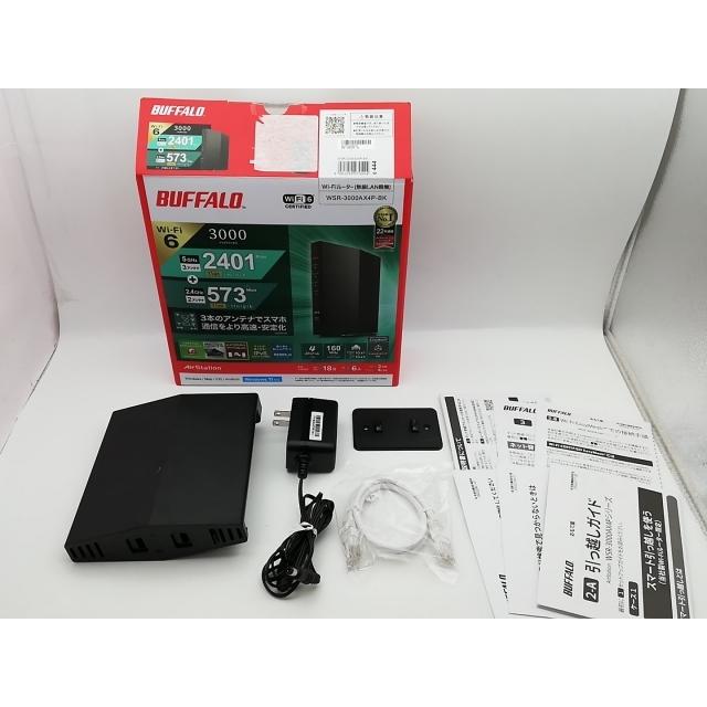 中古】BUFFALO AirStation WSR-3000AX4P-BK [ブラック] Wi-Fi6(11ax