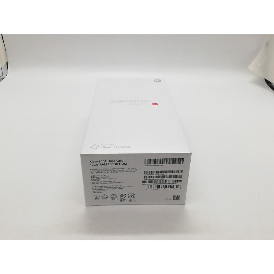 未使用】Xiaomi 国内版 【SIMフリー】 Xiaomi 15T ローズゴールド 12GB