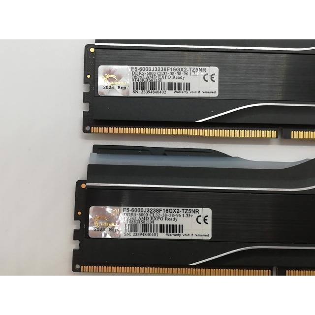 中古】DDR5 16GB 2枚組（合計32GB） DDR5-6000(PC5-48000