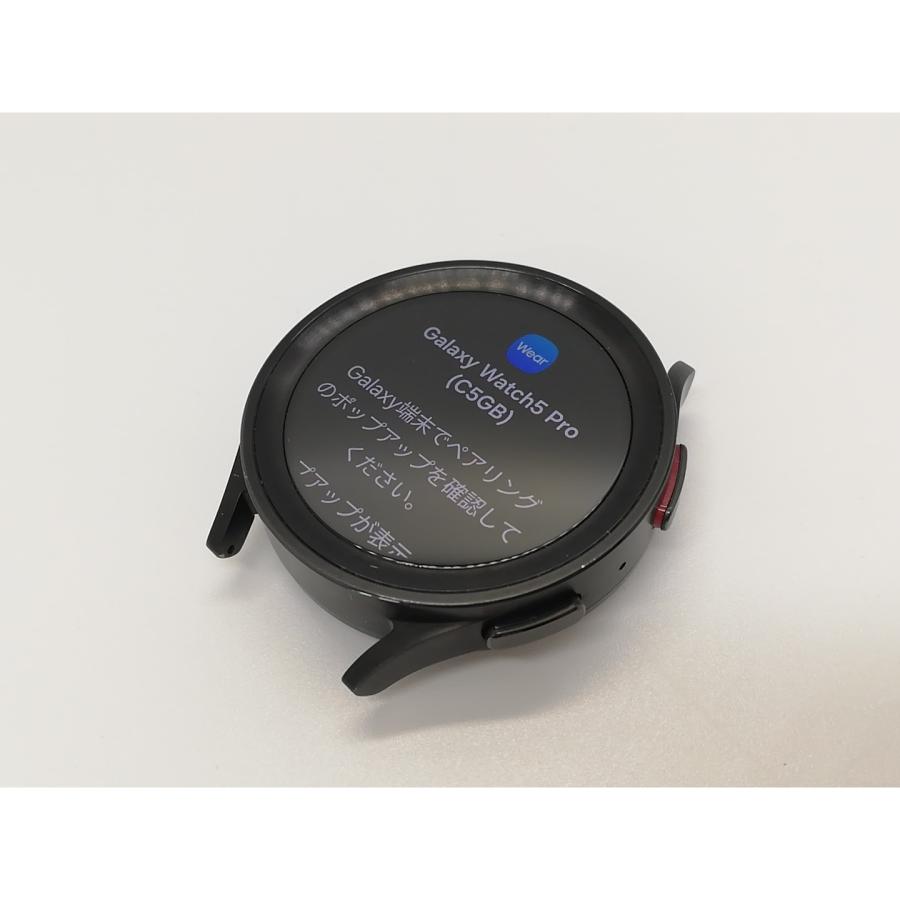 中古】SAMSUNG Galaxy Watch5 Pro SM-R920NZKAXJP ブラックチタニウム 
