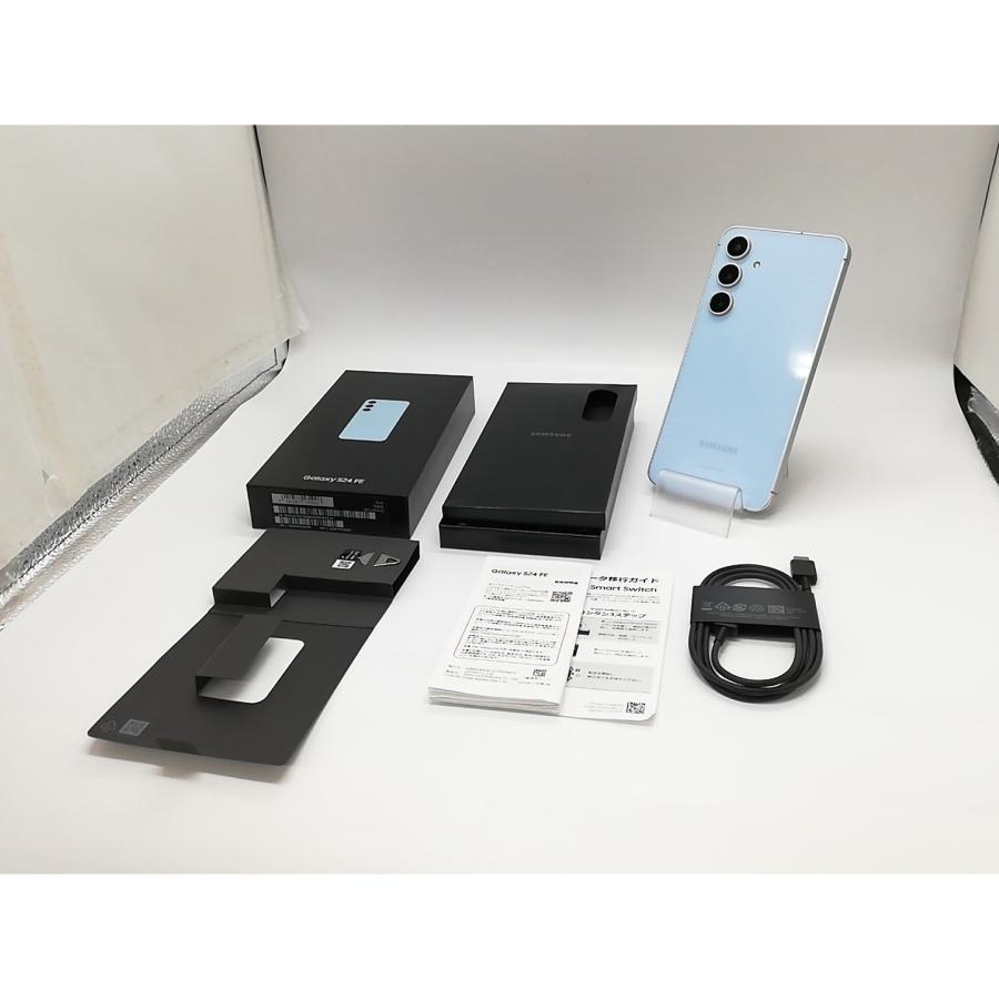 中古】SAMSUNG au 【SIMフリー】 Galaxy S24 FE ブルー 8GB 128GB