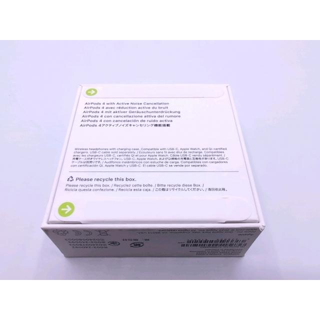 未使用】Apple AirPods 4 アクティブノイズキャンセリング搭載モデル