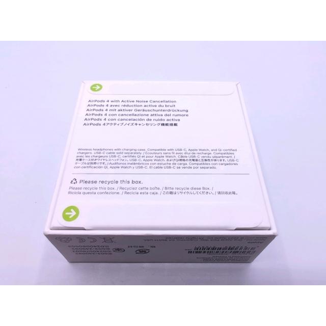 未使用】Apple AirPods 4 アクティブノイズキャンセリング搭載モデル