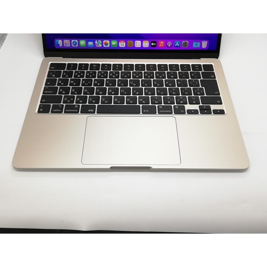 【中古】Apple MacBook Air 13インチ  M2(CPU:8C/GPU:8C) 8GB/256GB スターライト MLY13J/A (M2,2022)【福岡天神】保証期間１ヶ月【ランクB】の画像