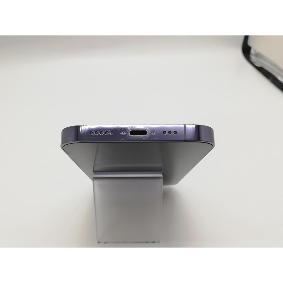 【中古】Apple SoftBank 【SIMフリー】 iPhone 14 Pro 128GB ディープパープル MQ0F3J/A【福岡天神】保証期間１ヶ月【ランクC】の画像