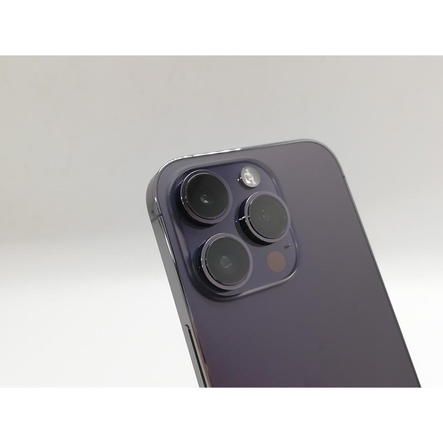 【中古】Apple SoftBank 【SIMフリー】 iPhone 14 Pro 128GB ディープパープル MQ0F3J/A【福岡天神】保証期間１ヶ月【ランクC】の画像