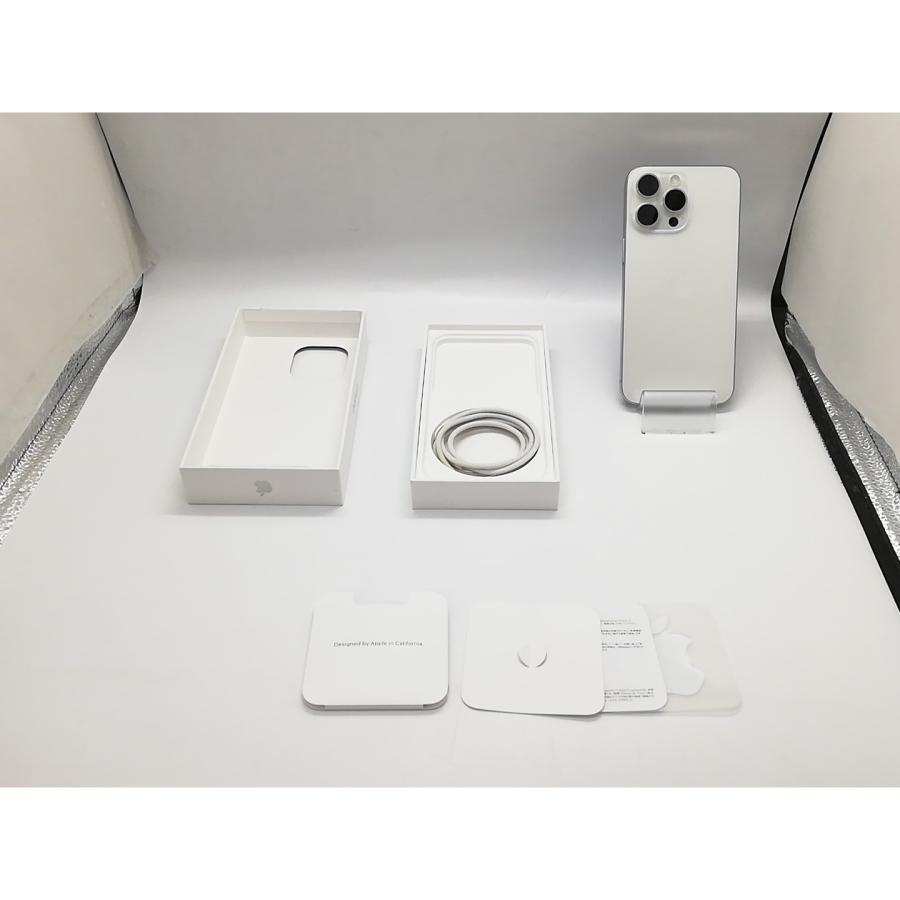 【中古】Apple au 【SIMフリー】 iPhone 15 Pro Max 256GB ホワイトチタニウム MU6Q3J/A【福岡天神】保証期間１ヶ月【ランクB】の画像