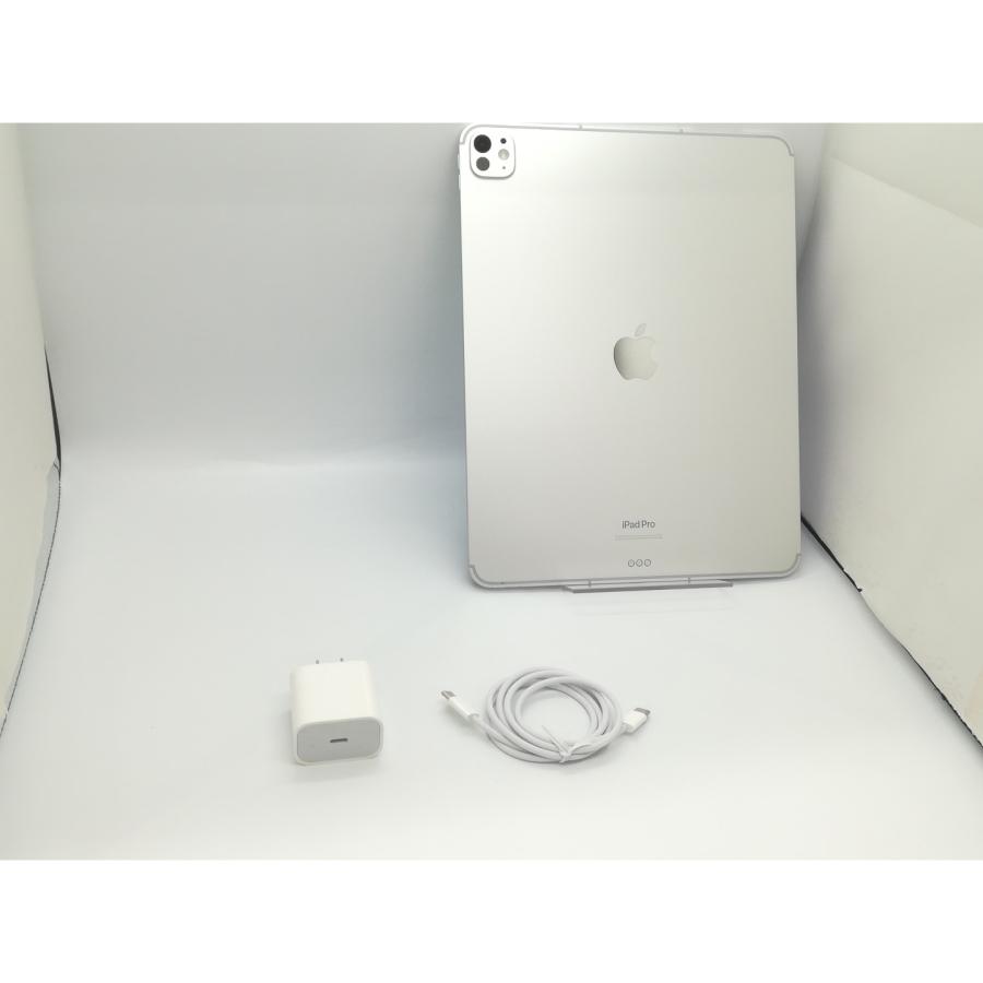 【中古】Apple 国内版 【SIMフリー】 13インチ iPad Pro（M4/2024） 256GB シルバー 標準ガラス MVXT3J/A【福岡天神】保証期間１ヶ月【ランクC】の画像