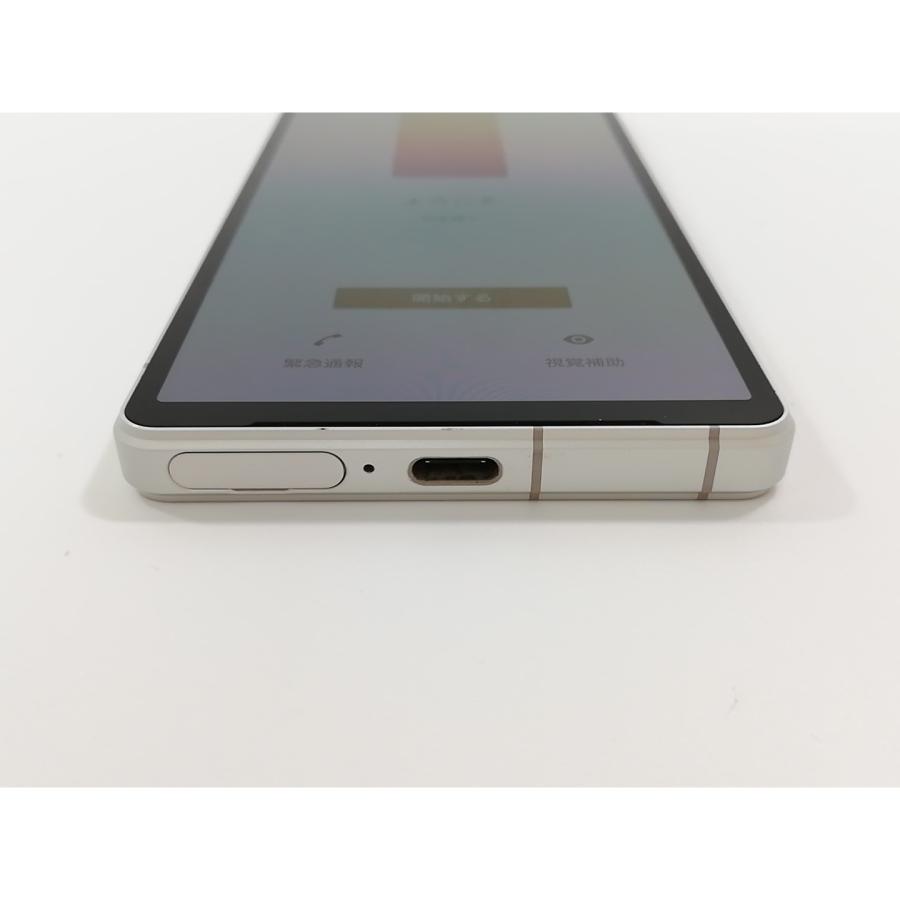 中古】SONY au 【SIMフリー】 Xperia 5 V 8GB 128GB プラチナシルバー