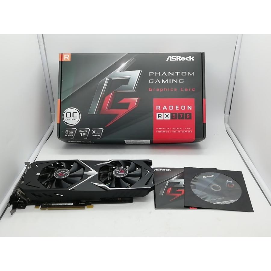 AMD Phantom Gaming M1 Radeon RX570 8G 中古品　正常動作品 中古】ASRock Phantom Gaming X Radeon RX570 8G OC RX570/8GB(GDDR5