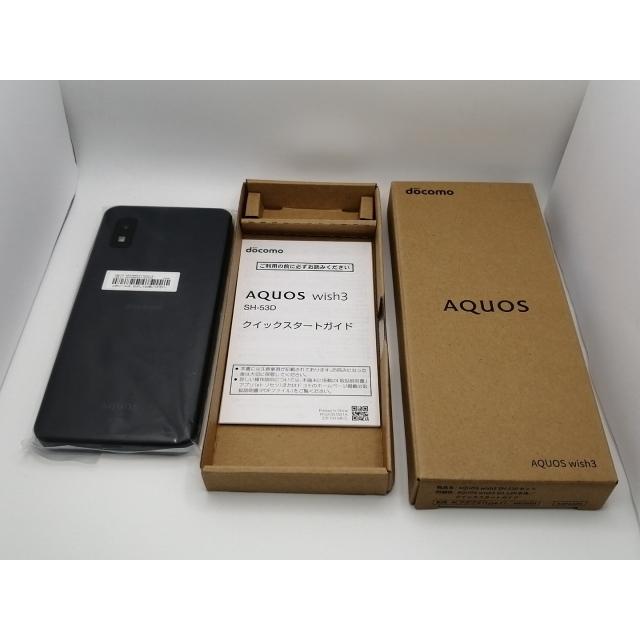 未使用】SHARP docomo 【SIMフリー】 AQUOS wish3 ブラック 4GB 64GB