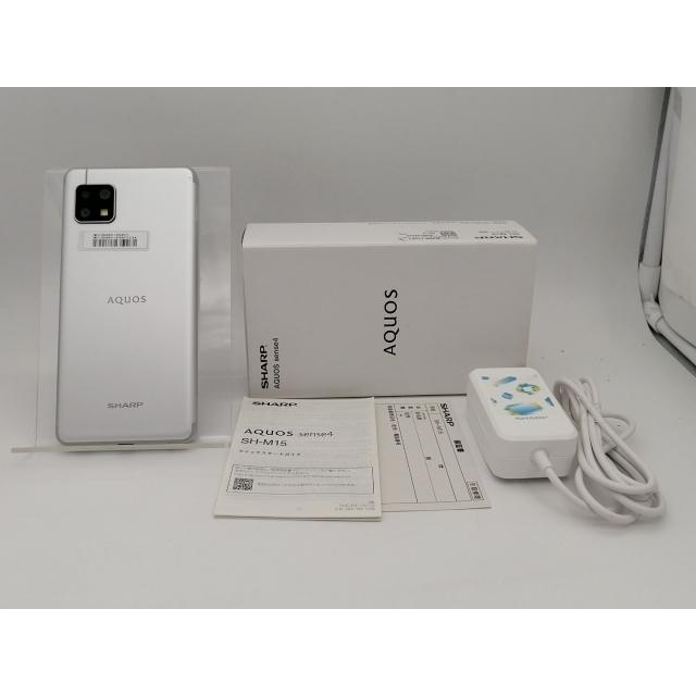 中古】SHARP 国内版 【SIMフリー】 AQUOS sense4 シルバー 4GB 64GB SH