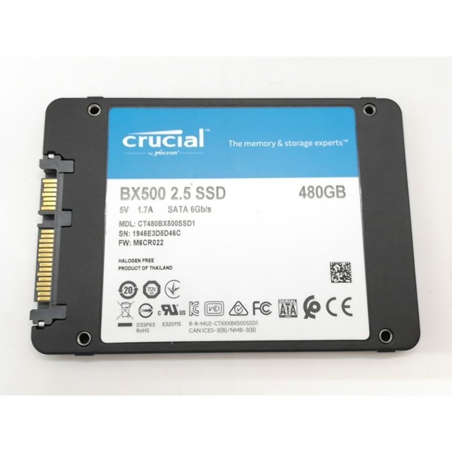 中古】Crucial BX500(CT480BX500SSD1) 480GB/SSD/6GbpsSATA【道玄坂
