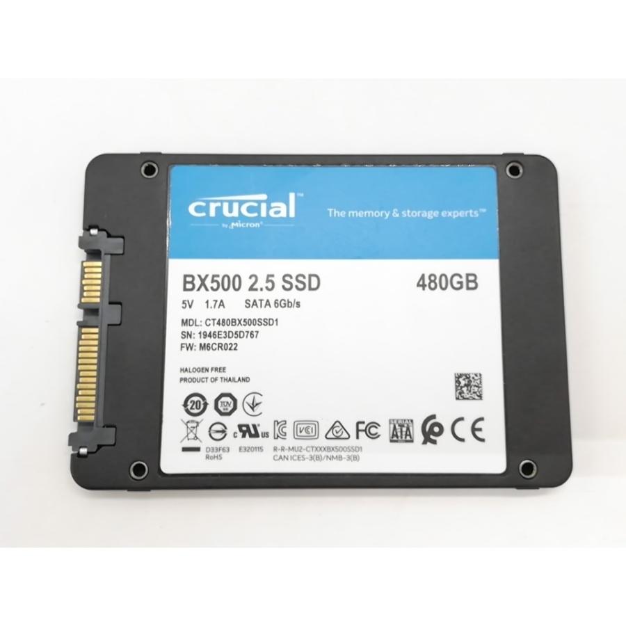 中古】Crucial BX500(CT480BX500SSD1) 480GB/SSD/6GbpsSATA【道玄坂