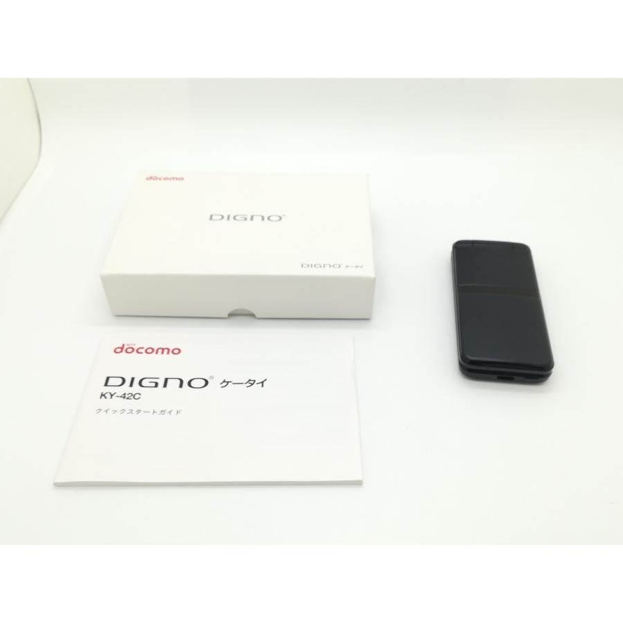 中古】KYOCERA docomo 【SIMフリー】 DIGNOケータイ ブラック KY-42C