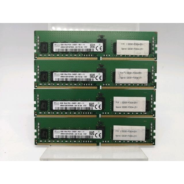 週末割引【中古品/テスト済】DDR4-2400T 8GB 4枚 32GB 中古】DDR4 8GB 4本セット 計32GB PC4-19200(DDR4-2400) Registered