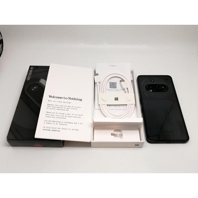 中古】NOTHING 国内版 【SIMフリー】 Nothing Phone (3a) ブラック 8GB