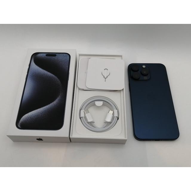 【中古】Apple 国内版 【SIMフリー】 iPhone 15 Pro Max 256GB ブルーチタニウム MU6T3J/A【ECセンター】保証期間１ヶ月【ランクA】の画像
