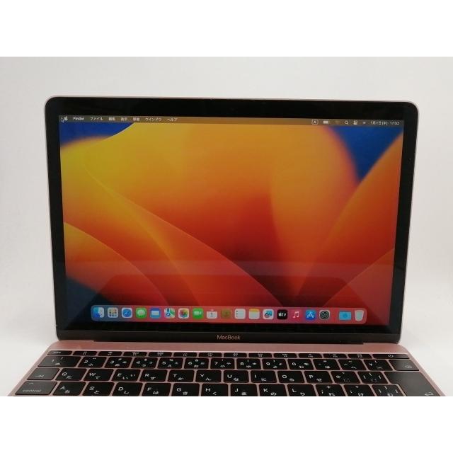 【中古】Apple MacBook 12インチ Corei5:1.3GHz 512GB ローズゴールド MNYN2J/A (Mid 2017)【津田沼】保証期間１ヶ月【ランクB】の画像