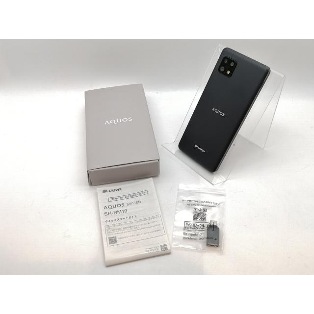 中古】SHARP 楽天モバイル 【SIMフリー】 AQUOS Sense6 ブラック 4GB