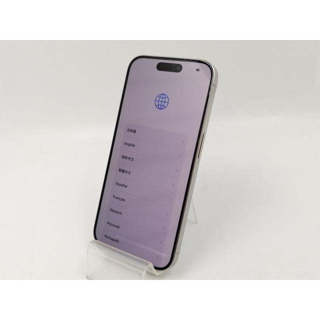 【中古】Apple docomo 【SIMフリー】 iPhone 15 Pro 256GB ホワイトチタニウム MTUD3J/A【津田沼】保証期間１ヶ月【ランクB】の画像