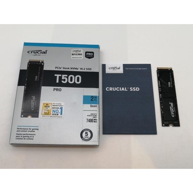 中古】Crucial T500 CT2000T500SSD8JP 2TB/M.2 2280 (PCIe4.0 NVMe