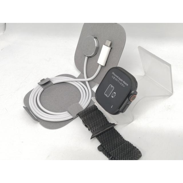 【中古】Apple Watch Ultra3 49mm Cellular ブラックチタニウムケース/ブラックチタニウムミラネーゼループL MF1T4J/A【川越クレアモール】保証期間１ヶ月の画像