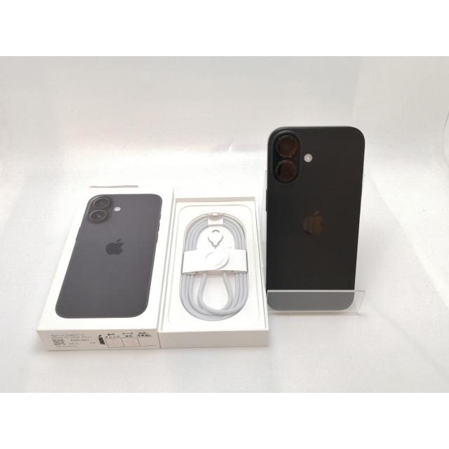 【中古】Apple au 【SIMフリー】 iPhone 16 128GB ブラック MYDQ3J/A【DS秋葉】保証期間１ヶ月【ランクB】の画像