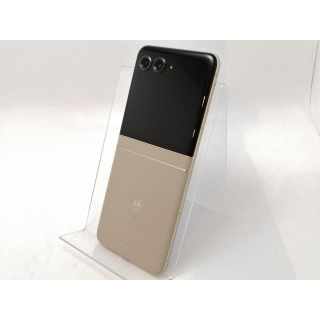 未使用】MOTOROLA SoftBank 【SIMフリー】 motorola razr 50s サンド